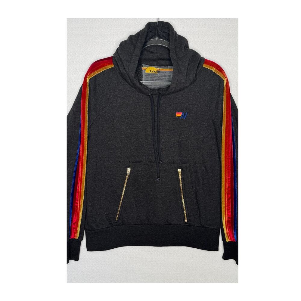 2010s Aviator Nation Rainbow Stripe Hoodie Jogger Set S/L USA - Picture 16 of 16